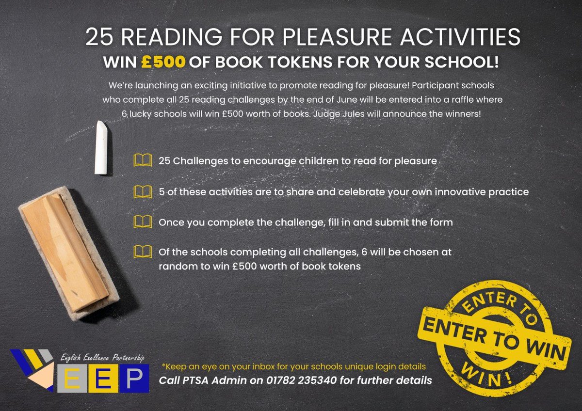 EEPStoke's tweet photo. Fancy winning £500 of book tokens for your school? https://t.co/NPUb6M5UVa