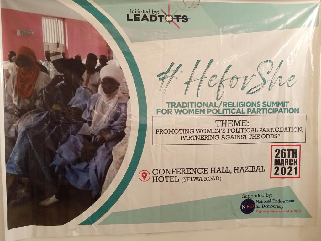 leadtots's tweet photo. We are set for today's program.
Traditional/Religions Summit for women political participation
#HeForShe
#IWD
#NothingAboutUsWithoutUs
#Leadtots
@UN_Women
@YoungLeadersN
@dexcentre
@NEDemocracy
@USAID https://t.co/Vk3eJ3L223