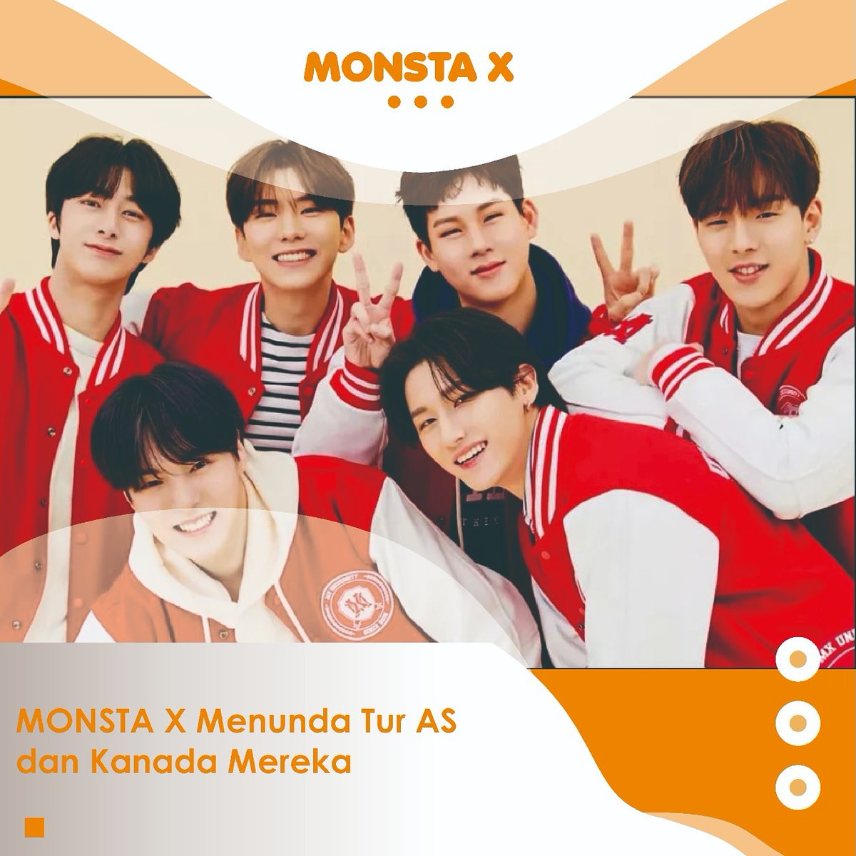 PortalDaebak's tweet photo. MONSTA X telah mengumumkan penundaan kedua tur AS dan Kanada mereka
.
Read more (https://t.co/U6W9k4kuNc)
.
#monstax #starshipentertainment #kpop #Portaldaebak #lfl #lff #likeforlike #likeforfollow #fyp #likeforlike #likeforfollow #followforfollowback #fyp #likesforlike https://t.co/ruysTxBYaZ