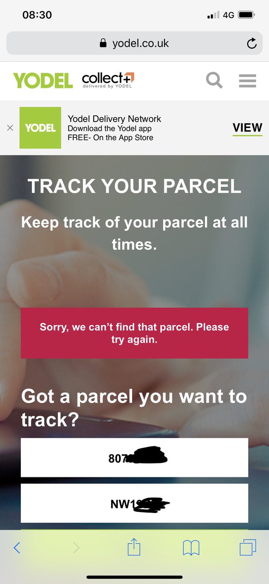 yartia's tweet image. @YodelOnline missed delivery yesterday due to being given my 2hour delivery time a lot AFTER the attempted delivery. And tracking my parcel doesn’t work. PATHETIC. #yodelhell