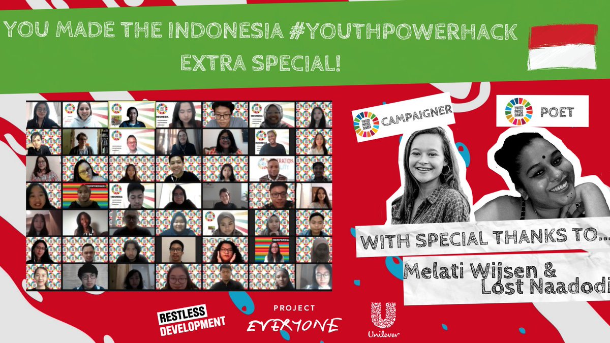 On19th March, we held our 4th #YouthPowerHack in partnership with <a href="/Unilever/">Unilever</a>  and <a href="/TheGlobalGoals/">The Global Goals</a> 

Thank you to all 72 young people from #Malaysia 🇲🇾 and #Indonesia 🇮🇩 who hacked solutions to the #GlobalGoals around #climatechange and #education🌎

Read 👉 bit.ly/3o1GdiC