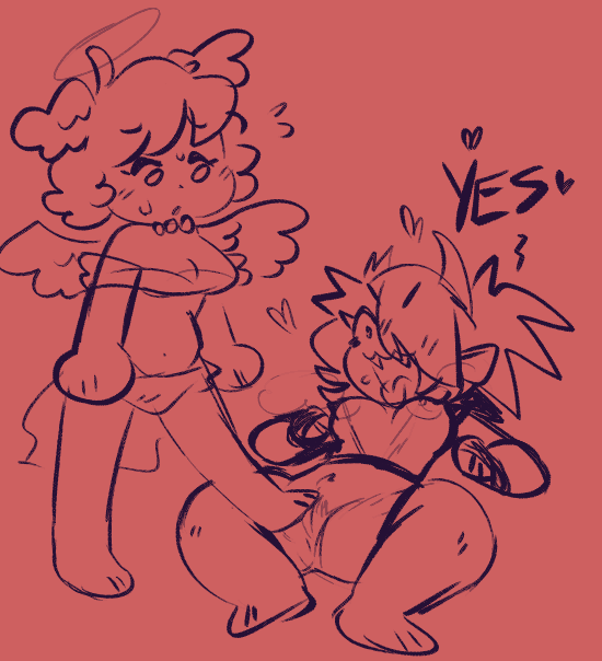 Crispy_Mon's tweet photo. angle or yuor devil..💕😇👿
bonus scribbles https://t.co/q6s7YIfdC1