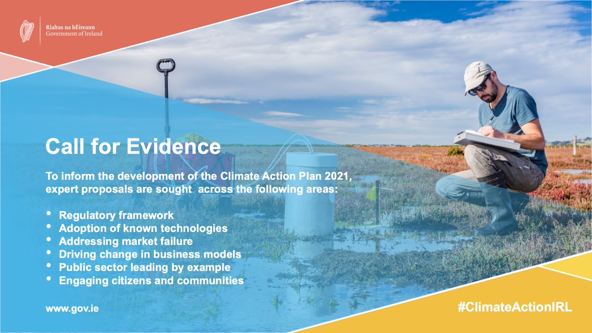 In developing the next Climate Action Plan, we're listening to the science. We're calling on climate scientists, researchers, industry experts, and NGOs to propose measures that will support our journey to net zero: gov.ie/en/consultatio… #ClimateActionIRL