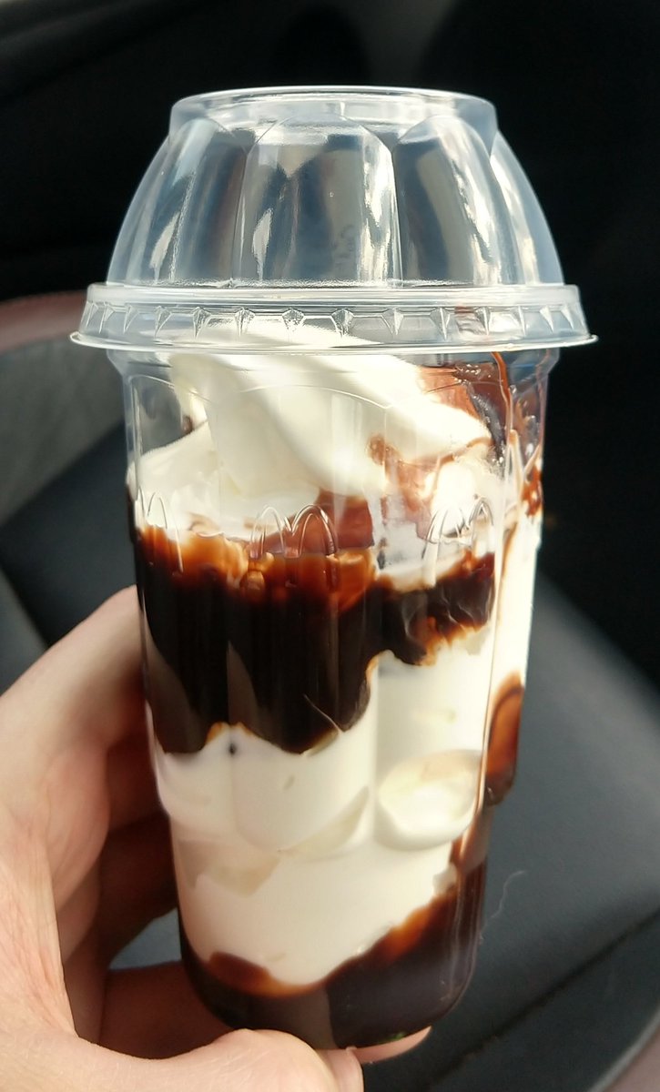 TheMaxPowerWay's tweet photo. The last thing I ever buy from @maccas, a "large" sundae. #scam https://t.co/N4aNPTTMP2