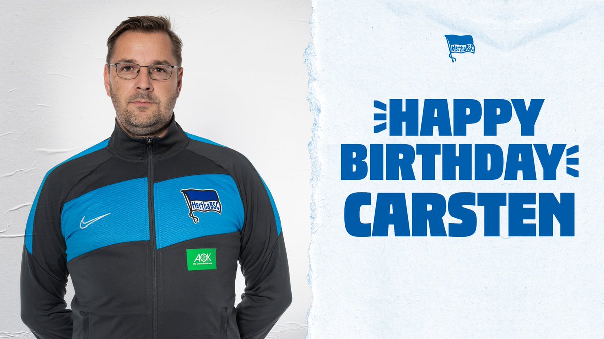 HerthaBubis's tweet photo. Happy Birthday, Carsten #Hund! 🙌 Der Co-Trainer unserer #BSCU10 begeht heute seinen 45. Ehrentag. 🥳 Wir gratulieren ganz herzlich, wünschen nur das Beste und vor allem viel Gesundheit. 🙏

#DieZukunftGehörtBerlin #HaHoHe https://t.co/u1Up6LDHF1