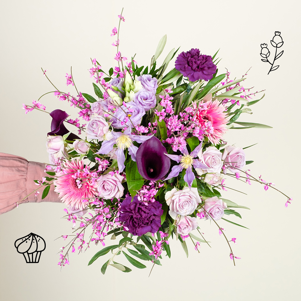 Bonjour Twitter avec le bouquet Gabrielle ! 💜💗
=>bit.ly/bouquet-gabrie…