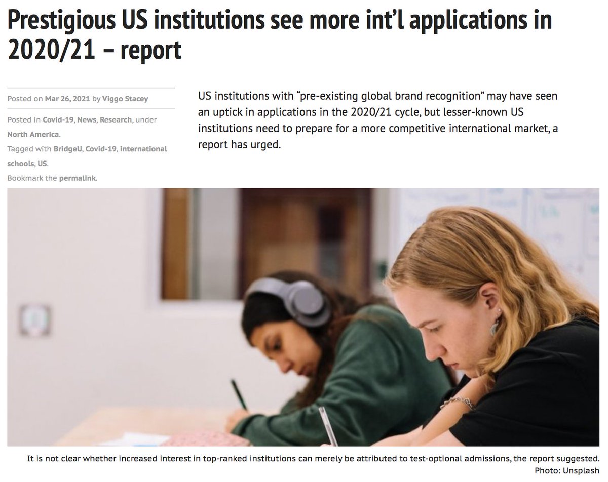 Prestigious US institutions see more int’l applications in 2020/21 – report

thepienews.com/news/prestigio…

#intled 

<a href="/BridgeU/">BridgeU</a> <a href="/Bridgeu_Uni/">BridgeU for Universities</a>