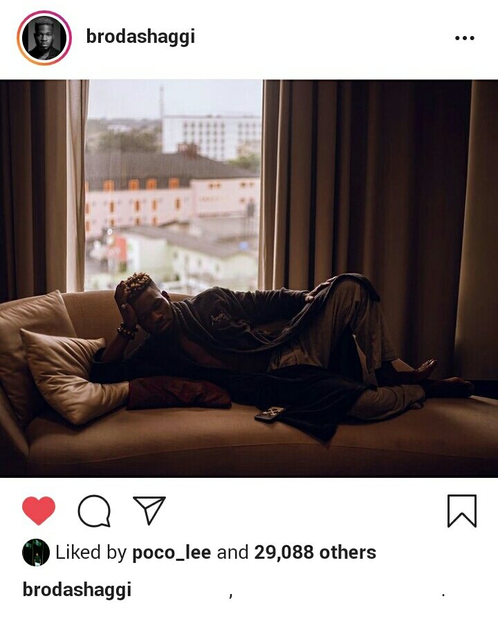 Shaggi update on instagram