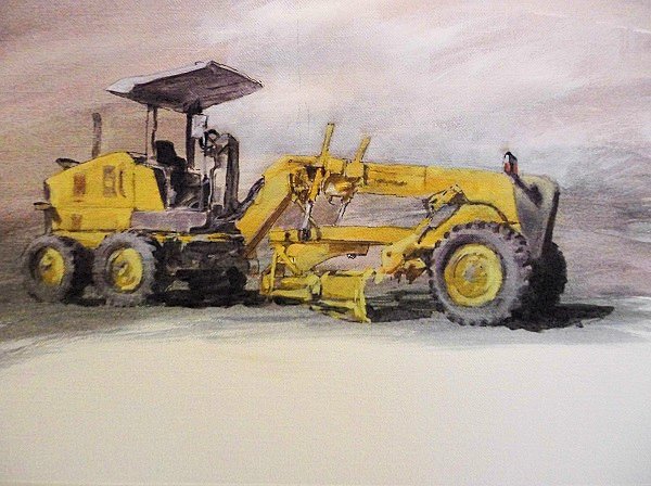 Samson はたらく建機 建機 重機 イラスト Gd 405 ミニカー Gd 655 イラストの前でポーズ 工事関係者の皆さまお疲れ様でした アクリル画 30 45cm モーターグレーダー T Co Bl4hs5pgcp Twitter