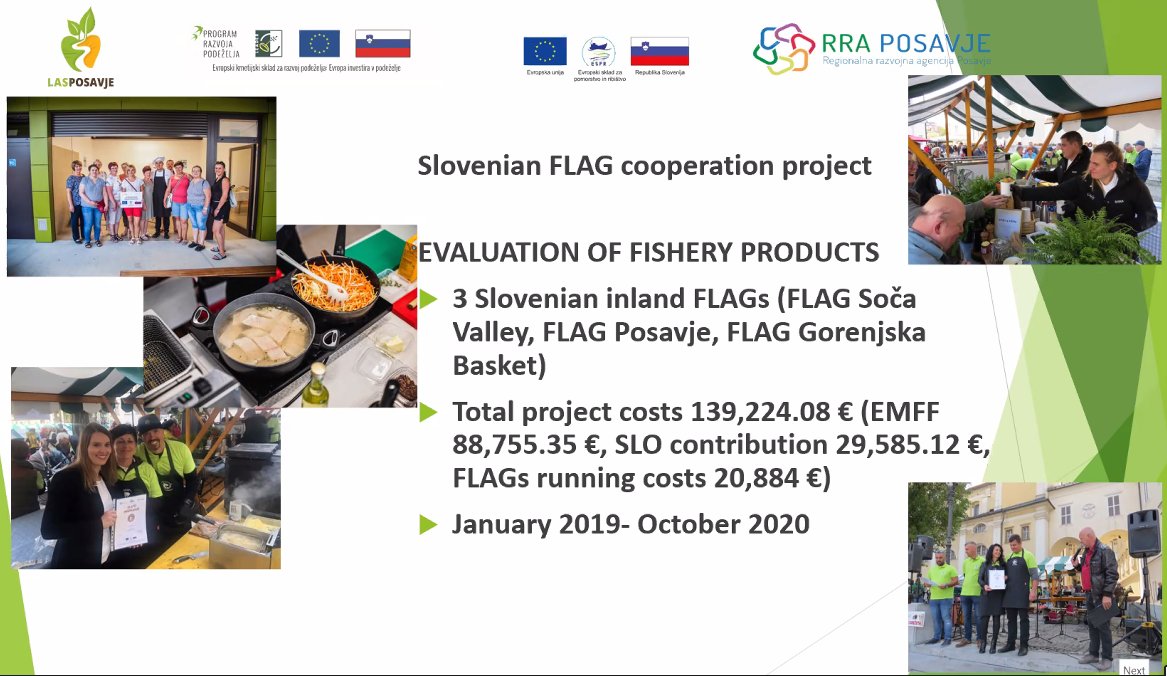 EU_FAMENET's tweet photo. Manuela Bojnec presents a project where 3 Slovenian FLAGs are evaluating fish products, promoting local aquaculture products and applying a quality label (gold, silver, bronze) https://t.co/byORngZLOc #FARNETBalticInland @EU_MARE https://t.co/MQFdRMzUDR