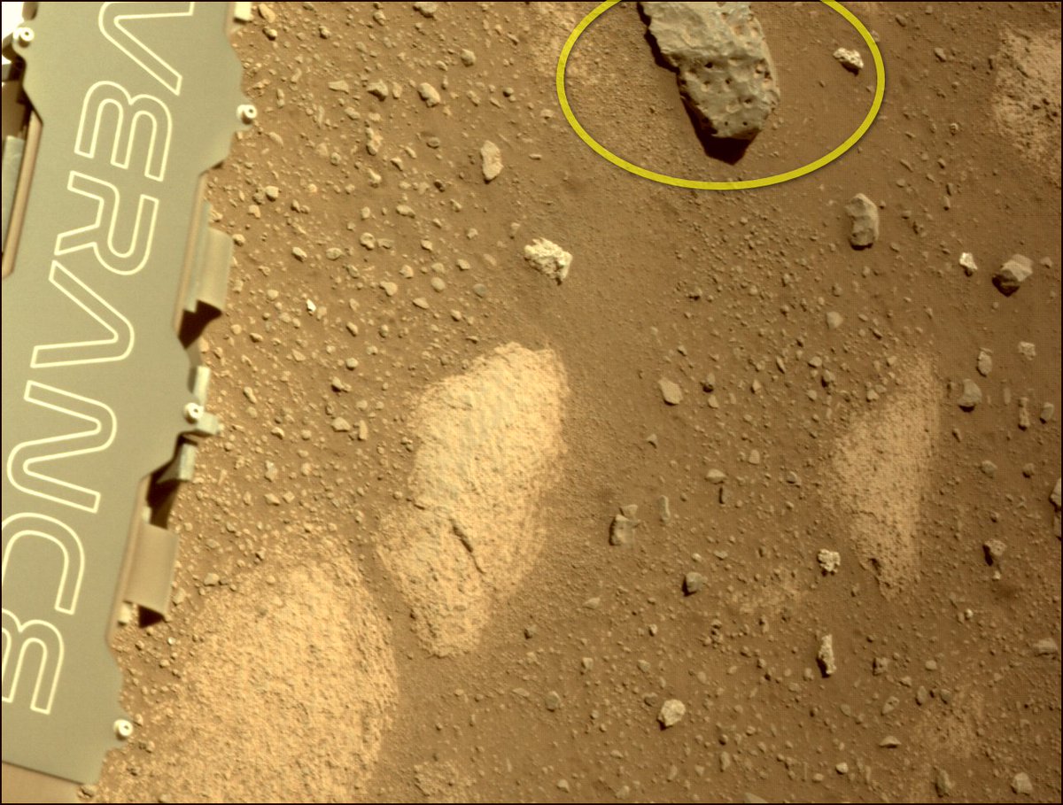 mars_stu's tweet photo. Looking at the new images from @NASAPersevere and wondering if she's found her first meteorite? https://t.co/lBiIfqGrPh