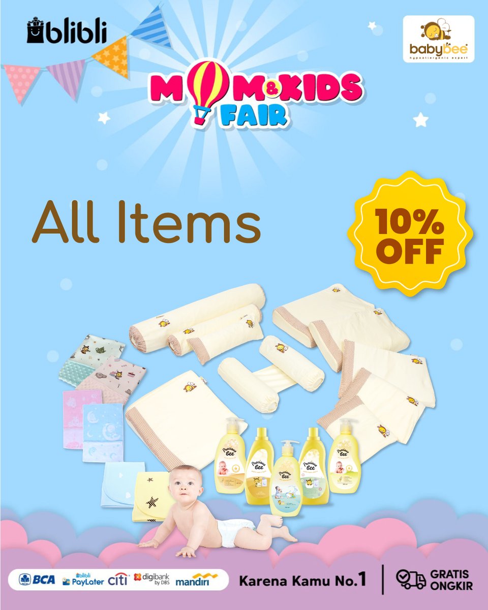 babybee_beecorp's tweet photo. Hallo #ParentsBee!
Ada kejutan dari @bliblidotcom di promo Mom & Kids Fair mulai dari 25 Maret - 2 April 2021! Dapatkan penawaran terbaik serta Cashback hingga Rp 100rb. Jangan ketinggalan promonya yaa!
Buruan cek https://t.co/oNaztVqlHL atau klik https://t.co/9fTUVz4yxU ๐ https://t.co/htn8qAgqlu