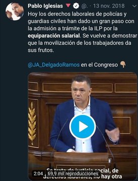 jucilnacional's tweet photo. Nada que agradecer, se marcha sin permitir que policias y guardias civiles den ese paso adelante en derechos laborales y la igualdad.

Se opusieron a que así fuera, permitiendo que sigan siendo discriminados.

#EquiparacionYa⚖️
#StopDiscriminaciónGcPnYa🛑 #MovilizacionesJUSAPOL🏴 https://t.co/T9FJzPqB8d