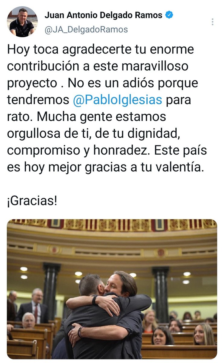 Nada que agradecer, se marcha sin permitir que policias y guardias civiles den ese paso adelante en derechos laborales y la igualdad.

Se opusieron a que así fuera, permitiendo que sigan siendo discriminados.

#EquiparacionYa⚖️
#StopDiscriminaciónGcPnYa🛑 #MovilizacionesJUSAPOL🏴