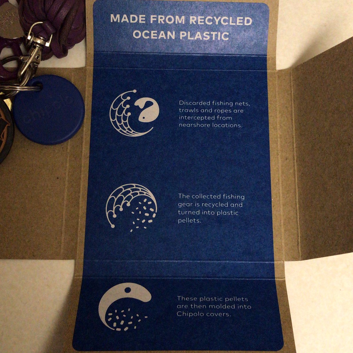 LadyDi1002's tweet photo. @ChipoloTM Iโm too tired to retype the #IG shared post. Thank you for a beautiful color gadget and supporting cleaner ocean efforts. #Chipolo #FindMyKeys #LostAndFound https://t.co/q56EoMJ8sL