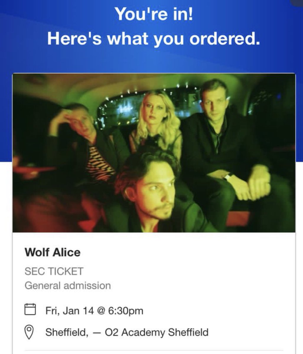 _katiehowes's tweet photo. @wolfalicemusic @annamarsden2003 🥳🥳🥳 https://t.co/l7upXIKVba