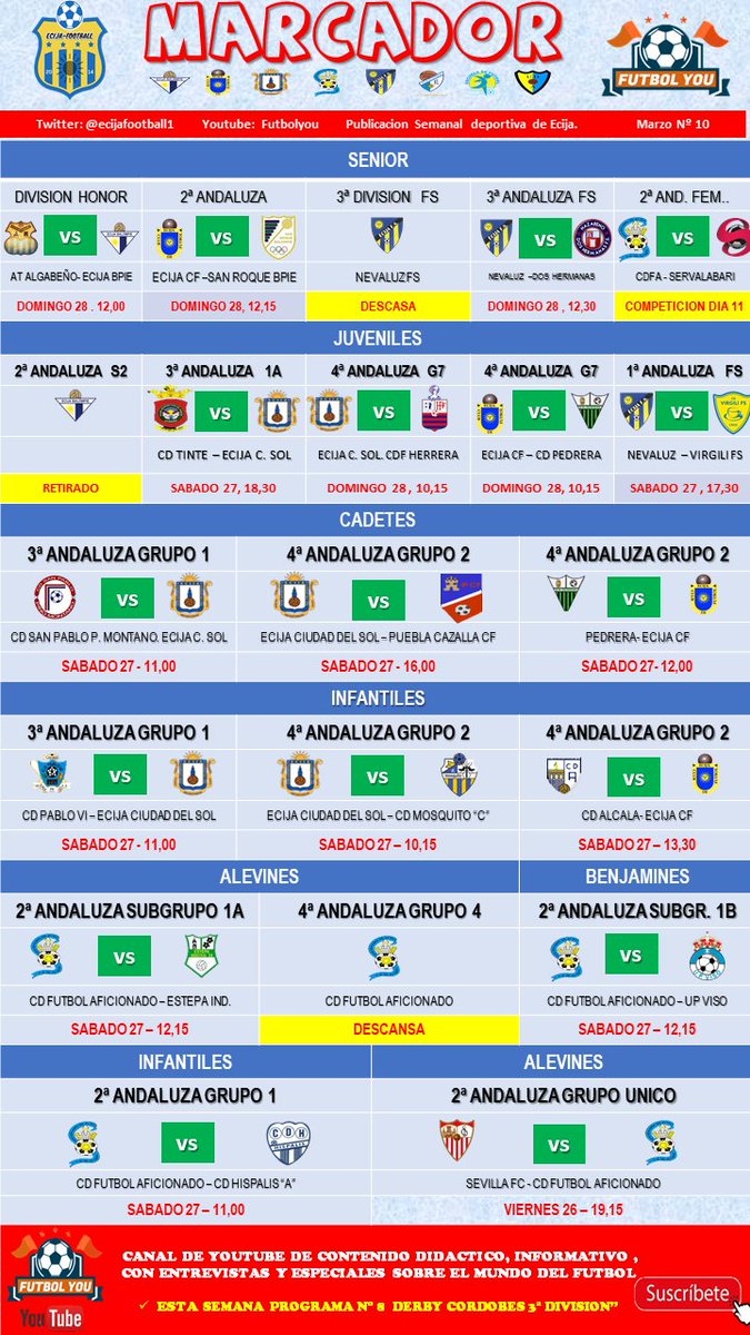 ecijafootball1's tweet photo. Partidos fin de semana. #futbolecijano https://t.co/QqOk87yo7f