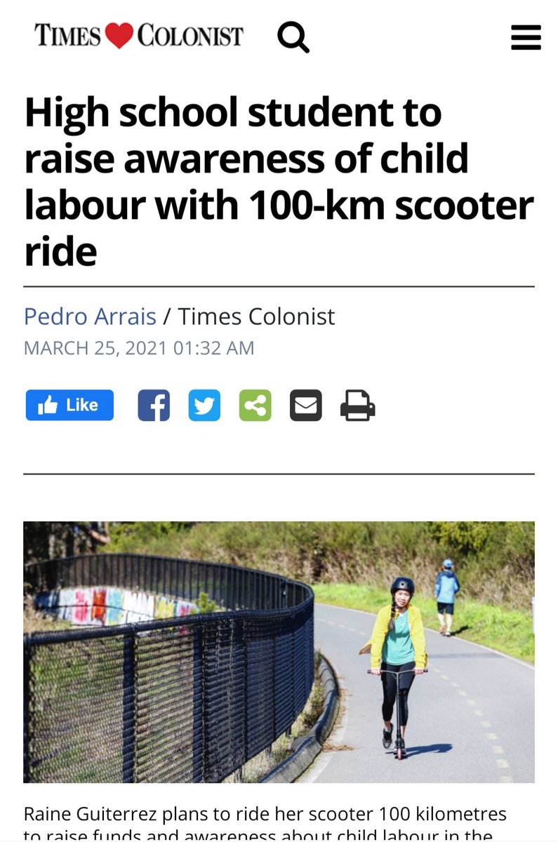 I was featured in the Times Colonist! If you wanna give it a read: timescolonist.com/news/local/hig… #scooterforafuture