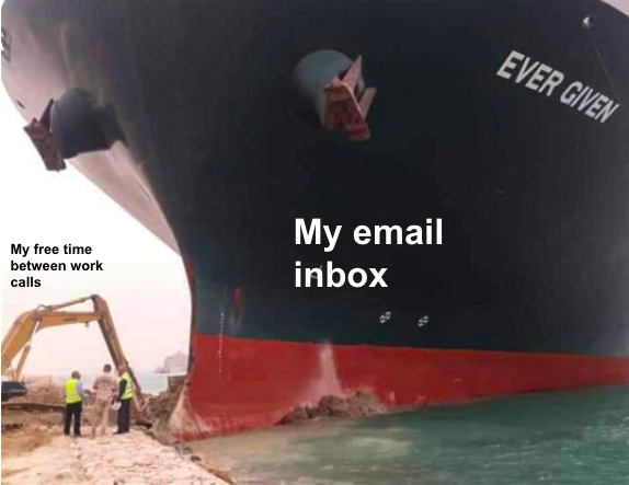 MrLndr's tweet photo. The joy of working remotely #suez #SuezBLOCKED #Evergreen #Memes #humor #remotework https://t.co/zqHYSBdNXR