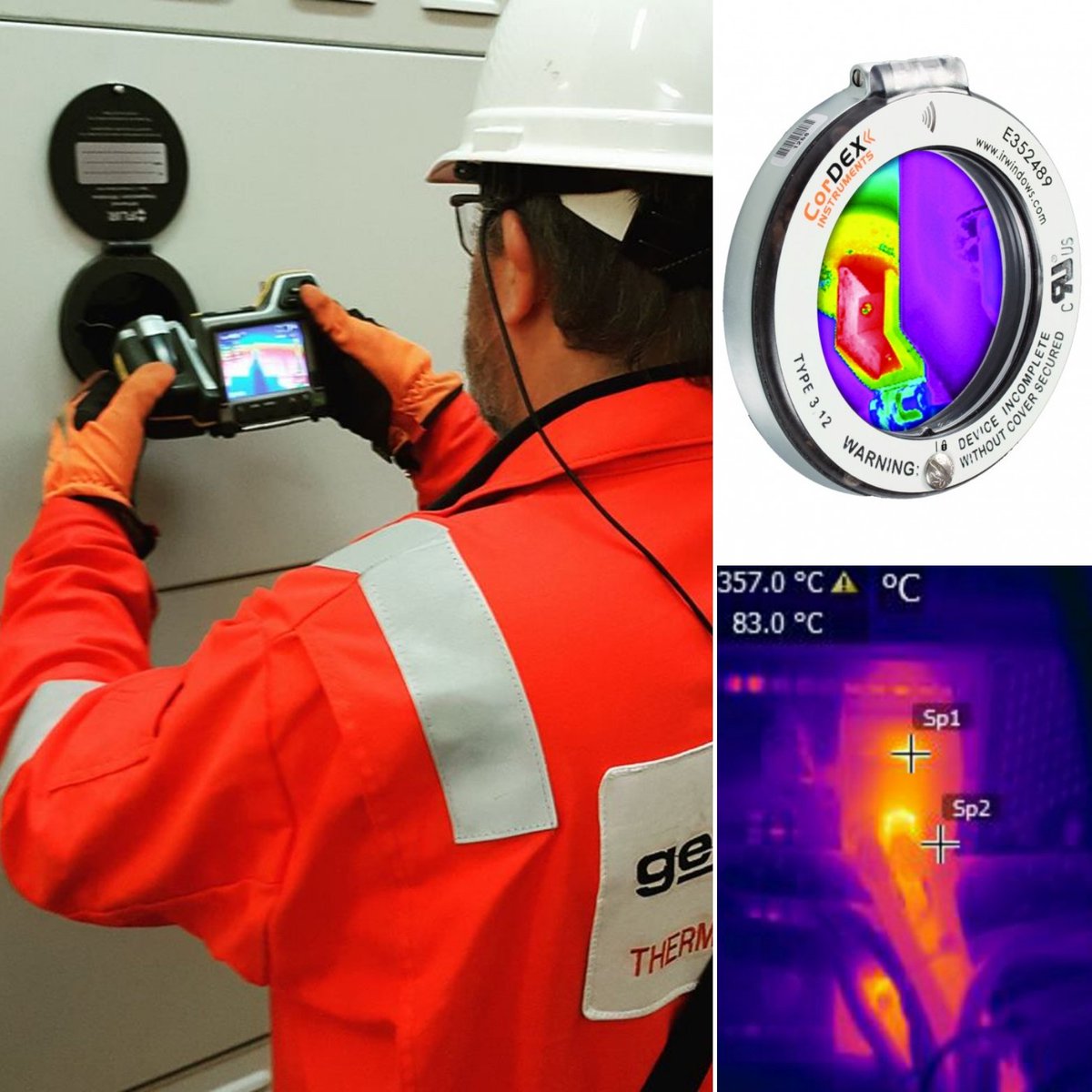 GeoThermLtd's tweet image. Make your thermal imaging inspections safer, use IR windows to find hotspots before they materialise into breakdowns or electrical fires. Call @GeoThermLtd today. #thermography #IRwindows #thermalimaging #retrofit #SafetyFirst #infraredinspections