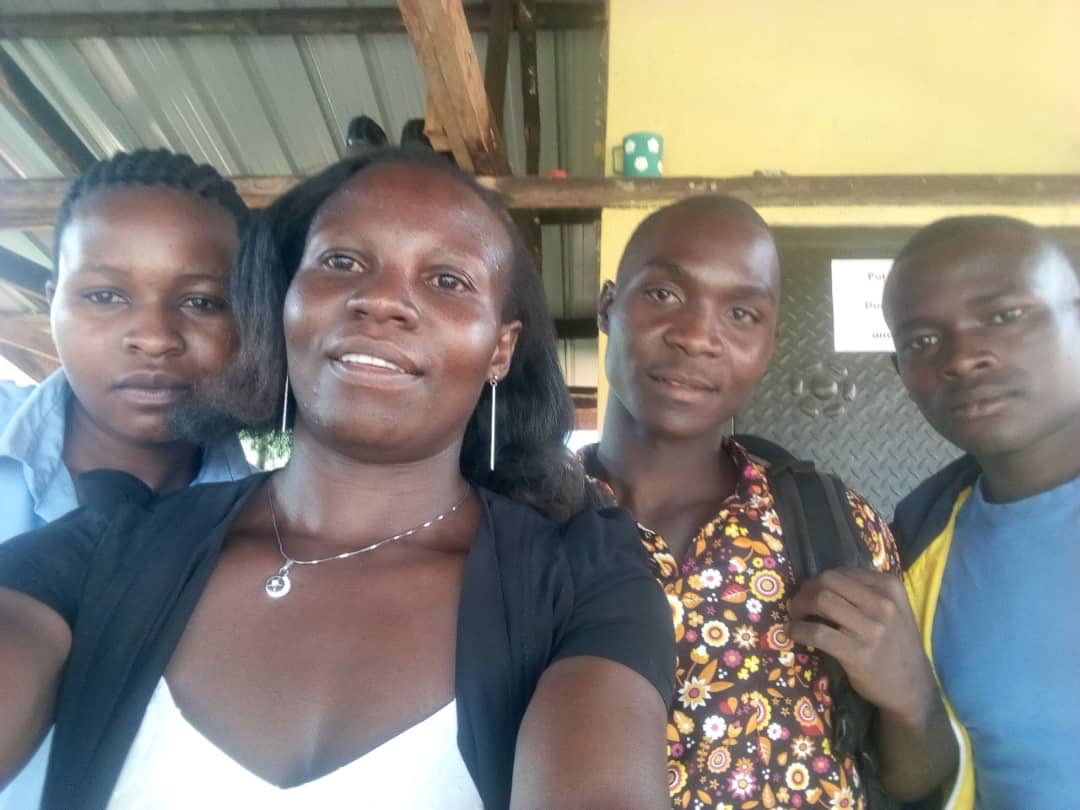 PTPcharity's tweet photo. So great to see our students back at #school!

From left to right, here we have Ester (hairdressing student), Brenda (pastoral lead), Geoffrey &amp; Isaac (both mechanic students). 

#PathToProsper⁠
#IndependenceThroughEducation⁠
🌱 ⁠ https://t.co/QOHkJsevaO
