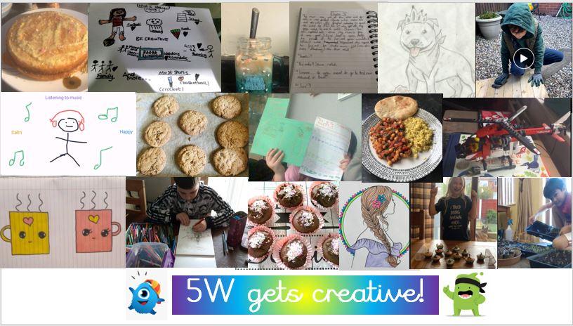 MrWalkerMPA's tweet photo. On Wednesday afternoon, we asked 5W to 'be creative' in whatever it is they like to do to give a feel good boost whilst home learning. Here are some of their projects - what a talented bunch! @MoorsidePA @C1971bam https://t.co/yR7mSsFmmz