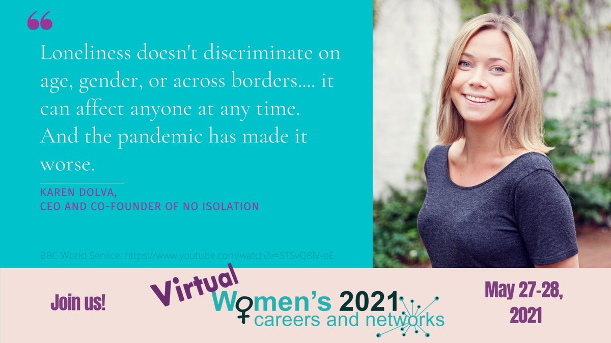 WoCaNet's tweet photo. How can we use #warmtech to reduce #loneliness? At #WoCaNet2021, we have the perfect opportunity to hear from @kdolva, CEO @_noisolation, about her journey of #Perseverance as a #socialentrepreneur! She is one of 2020's @BBC #100Women &amp; @Forbes Top 50 #womenintech. Sign up now! https://t.co/Io1qhvk0Ek