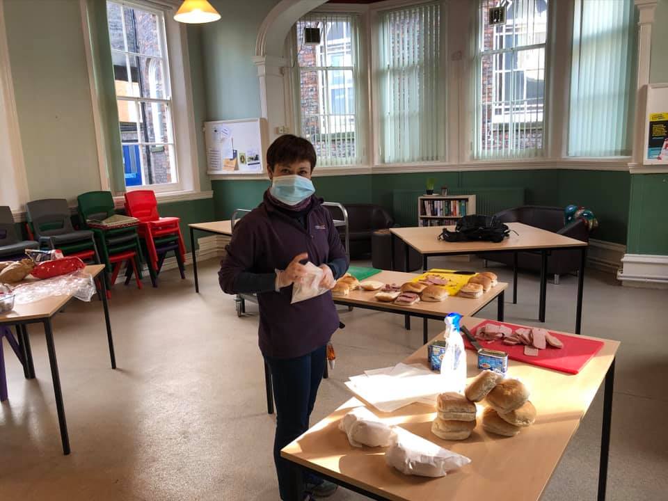 Carecentyork's tweet image. Talking about #LockdownHeroes this week has us bursting with pride at our wonderful volunteers like James and Terri! Their commitment right from the start of the pandemic means we have not missed a day feeding those in York facing homelessness and multiple disadvantage #proud