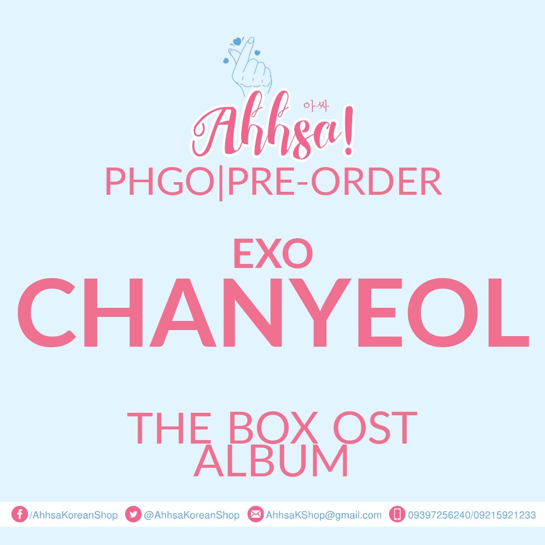 AhhsaKoreanShop's tweet photo. [PH GO|PRE-ORDER] 
     
#CHANYEOL𓃱 #ParkChanYeol
#EXO
THE BOX OST ALBUM

✔️ALL-IN + LSF
✔️WITH POB/POSTER
🛒DOO: 03/30/21
💸DP 50%: 03/30/21
💸DOP 50% BAL: 04/15/21
⛴️ETA: 4-5 WEEKS 
✔️W/ DISCOUNT IF BUY 3 OR MORE  ITEMS

DM us to order

Help RT🙏 

#EXOL #EXOLPH https://t.co/kYarSGPnwX