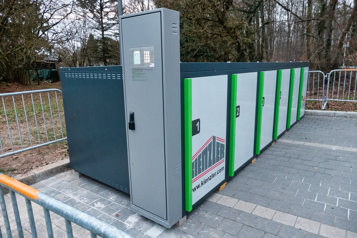 drakewla's tweet photo. Something new next to #pc2lux in Senningerberg: a Park and Bike with bicycle boxes. I would have called it Park+Ride. https://t.co/7iCfPCfhhr