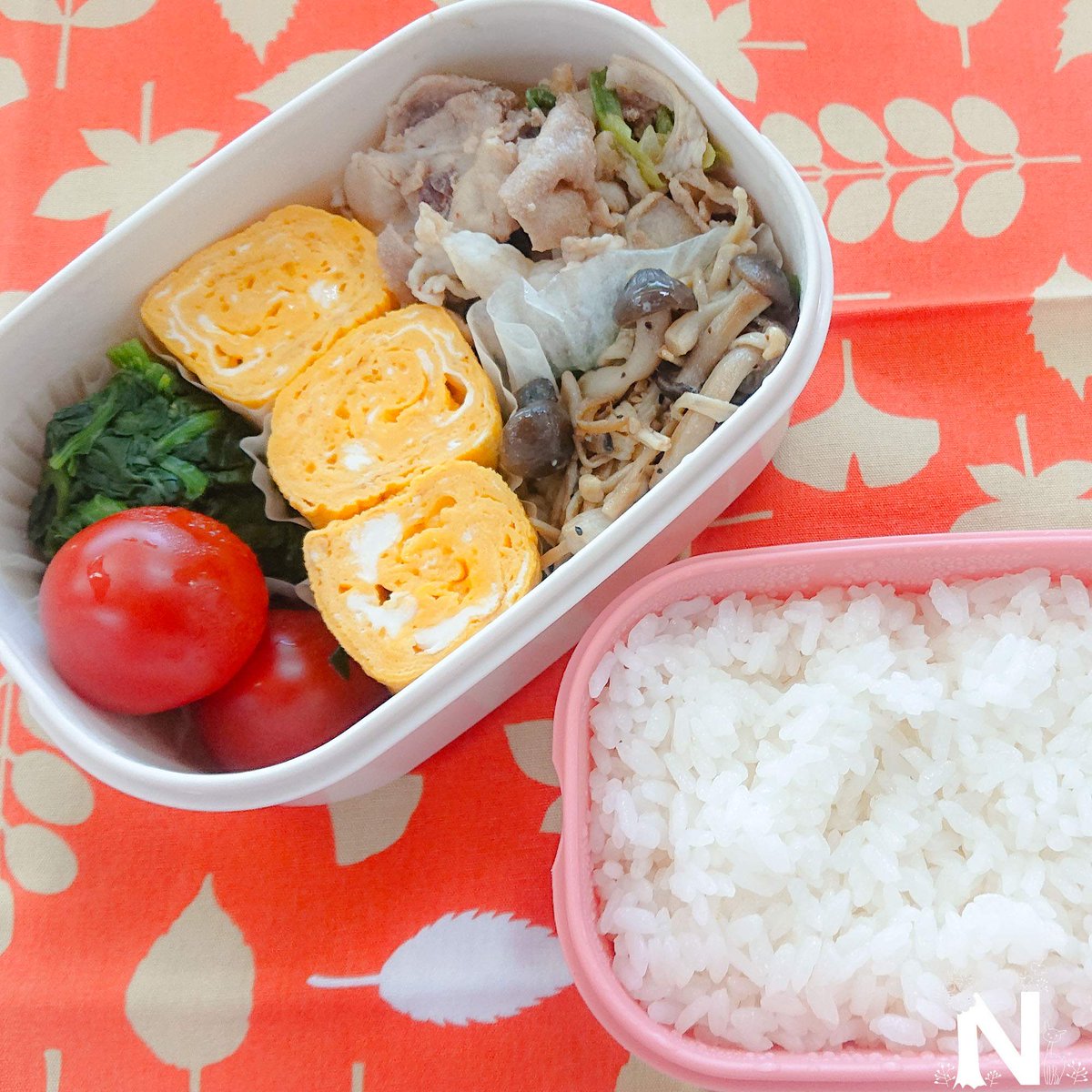 ネリネ على تويتر 遅くなりましたがお昼ごはん 続けることが大事 お弁当 ごはん 豚肉とネギの焼肉のたれ炒め だし巻き卵 ほうれん草のおひたし きのこマヨネーズ炒め ミニトマト ネリネ على تويتر 遅くなりましたがお昼ごはん 続けることが大事 お弁当 ごはん 豚肉とネギの焼肉のたれ炒め だし巻き卵 ほうれん草のおひたし きのこマヨネーズ炒め ミニトマト