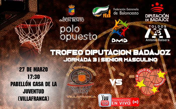 CBSigloXXI's tweet photo. ▶️SENIOR MASCULINO 

Complicado encuentro para nuestros seniors en casa de uno de los equipos con más experiencia en "Trofeo Diputación". 

🗓️ 27 de marzo 
⏰17:30 
🆚 Club Baloncesto Villafranca
🏟️ Pabellón Casa de la Juventud (Villafranca)
📺https://t.co/Wql0Yh4d2k https://t.co/3ebM9TkhqJ