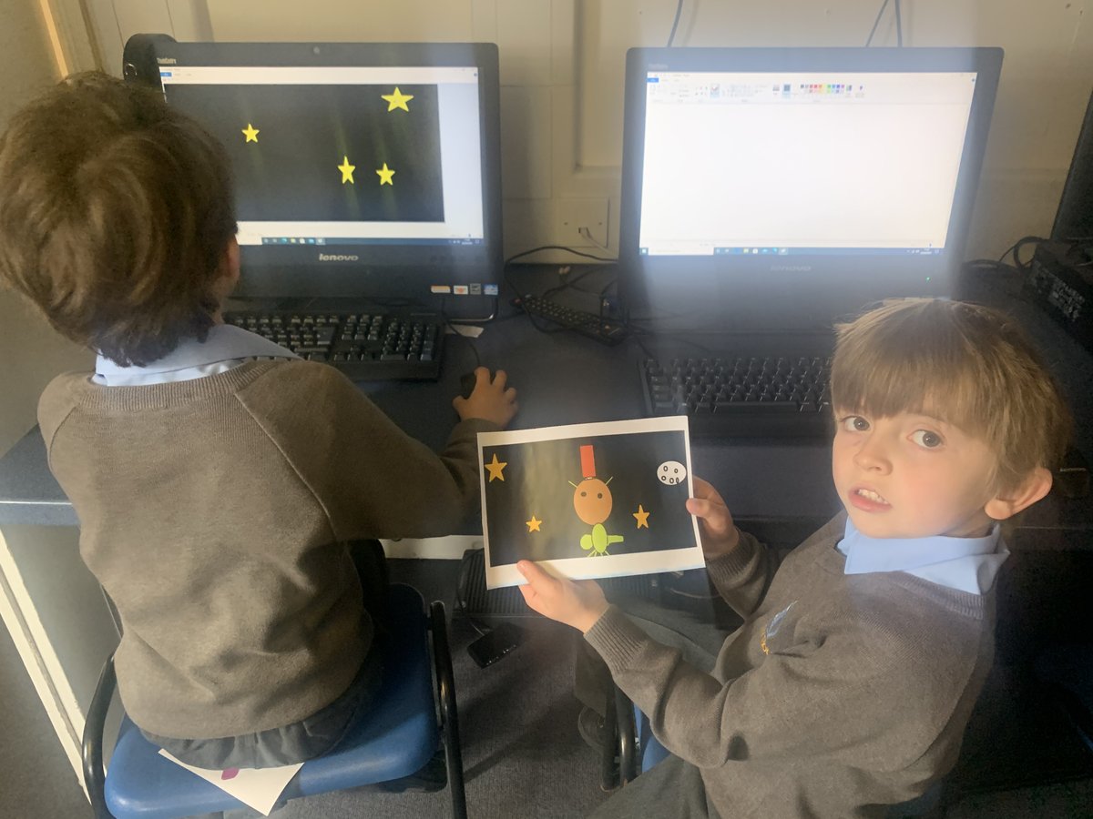 GriffinHouseSch's tweet photo. The children in Form I have been looking at instructions and algorithms in ICT. They worked in pairs to describe their aliens and their partners had to reproduce the alien using a graphics package. Excellent work! #GHSFormI https://t.co/qCqSnjQcI5