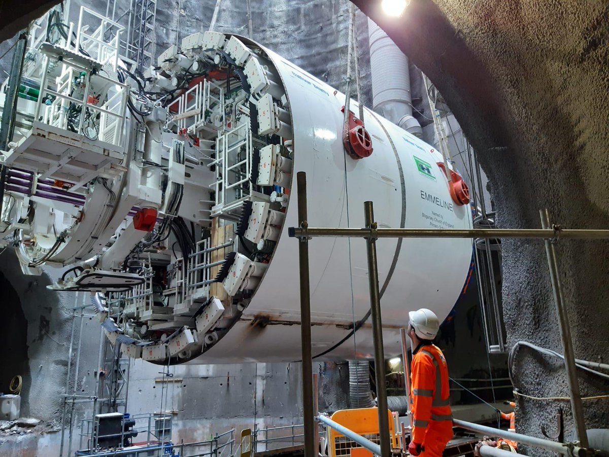 Emmeline, one of the three Tunnel Boring Machines at Hinkley Point C, is pushing ahead on its journey - now travelling at a speed of 19 metres per day, to excavate the Outfall tunnel which will pump water around the power station to keep the reactors at the optimum temperature!