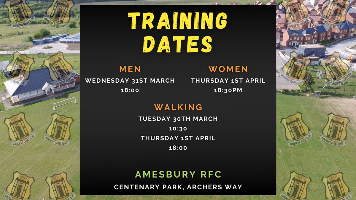 It's the info you've all been waiting for..... our return to training dates! 

Please share to anyone who may be interested in joining and we will see you all very soon!

All sessions will adhere to Covid-19 guidelines and will follow the Return to Rugby Roadmap.