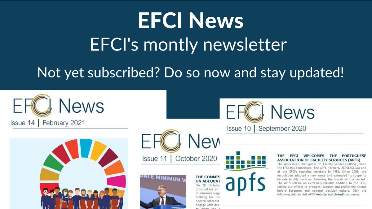 _EFCI_'s tweet photo. The next issue of EFCI’s monthly #newsletter comes out next week! If you are not yet subscribed and would you like to keep abreast of the latest #EUdevelopments in the #cleaning and #facilityservices industry, subscribe to our mailing list 👉https://t.co/3rvXuovRIM https://t.co/t3XneeazNv