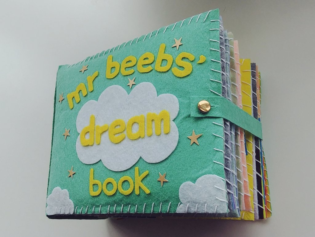 jpdougan's tweet photo. @Philippa_Perry We made a felt dream book for our son, inspired by your Art Club call on the topic of dreams. It really got us thinking, and was a joy to make, so thank you! 😊 https://t.co/4ogu2A9cWL