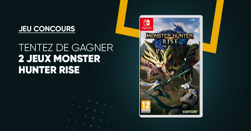 Fnac's tweet photo. JEU CONCOURS 🎮 |"Monster Hunter Rise" sort aujourd'hui sur Nintendo Switch ! 😮 On vous propose de tenter de le gagner. 👌 Pour participer : RT + Follow @Fnac. Bonne chance ! 🍀👉 https://t.co/IqKcQhOYgA https://t.co/Ut2KmhYOAr