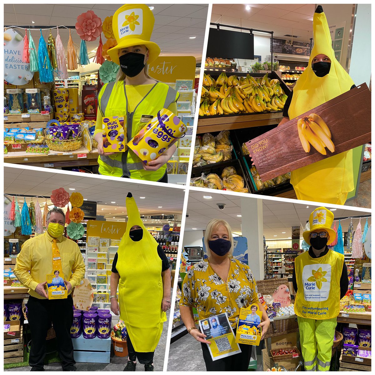 BoothsCountry's tweet photo. 💛💛 Our colleagues are wearing yellow today in support of Marie Curie. 📸 #Fullwood &amp; David at #Settle https://t.co/VrxGFB7R6p