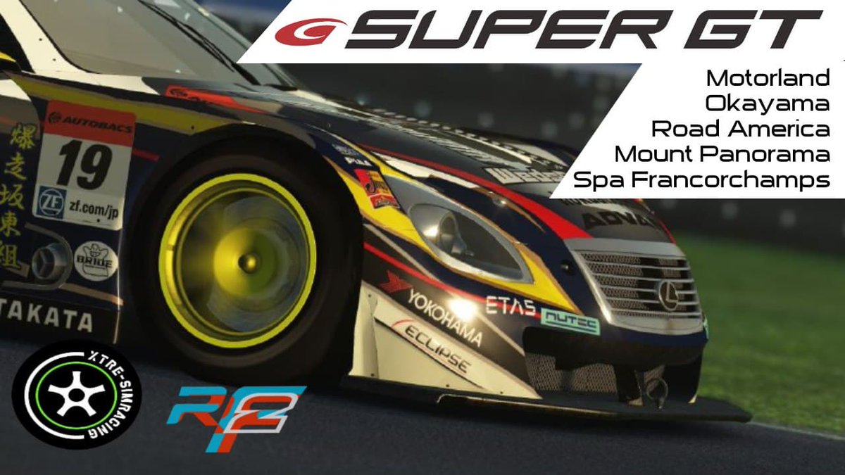 xtresimracing's tweet photo. Carrera 02 del campeonato Super GT en 
@xtresimracing 
Inscripciones libres
 
RACE 02 Okayama 👉https://t.co/wa9lChXpwn
Viernes 9 Abril a partir de las 22:00

Qualy 22:15 (15 minutos)
Race 22:40 (60 minutos)

+info e inscripciones https://t.co/p1UWfZFgnc

👉Estamos en Telegram https://t.co/5SJjnMkvdz