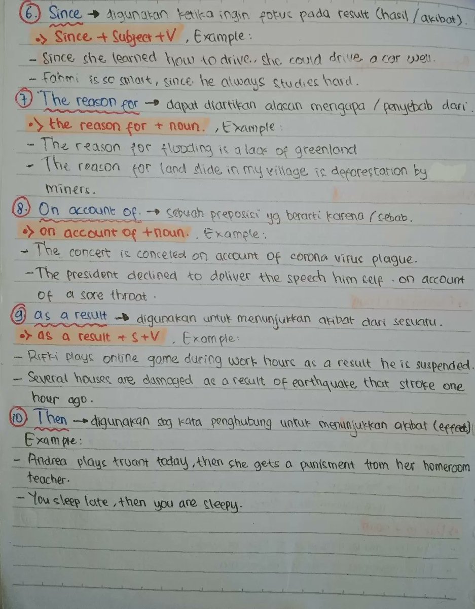 clearnote_id's tweet photo. BAHASA INGGRIS SMA 📚

Catatan bahasa Inggris cause and effect ini lengkap 🎉💯
Cause and Effect https://t.co/gXSo63ZSoO
#studytwtw #english https://t.co/nNFZqc4w4l