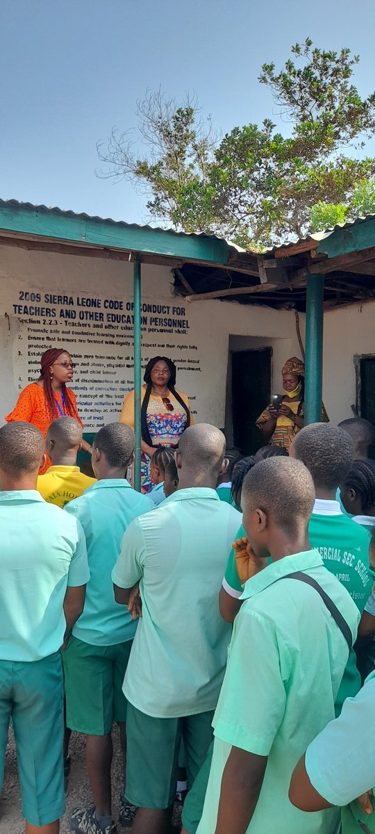 Just finished doing a quick sensitisation on the Sexual Offences Act, as amended, along with the 30 year anniversary of the war and finally the GEWE policy at National Commercial Secondary School.