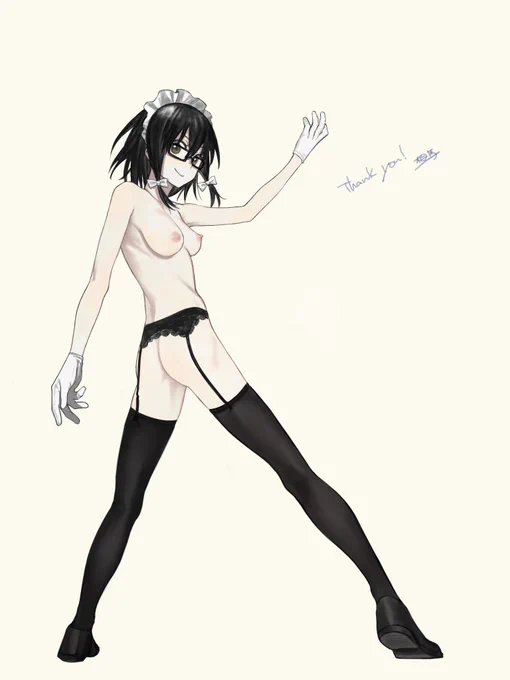 普段NSFW解禁してない人だったんですが、一時的に有りにして受け付けていらしたので、抜け目なく私は頼みました。 ガーターとソックス残しの脱ぎ差分を…! はからずしていい尻も見ることができたのでめっちゃありがたい。 うちの子の尻を見てくれ(親心から見せびらかすムーブ