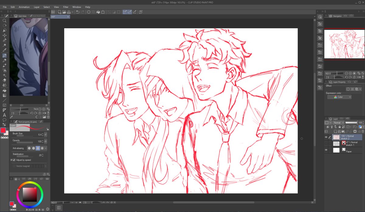 koshinoato's tweet photo. When you first start sketching vs when you finish

Trust the process😭
#SK8 #Fanart #digitalart #アニメ #WIP https://t.co/VzKT9Yv3sY