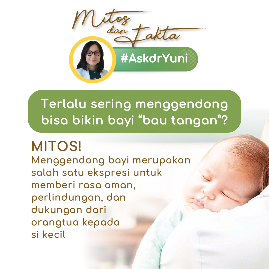 babybee_beecorp's tweet photo. Hi, #ParentsBee! Yuk, main 'mitos atau fakta' lagi bareng dr. @bernadetteyuni di segmen #AskdrYuni x Babybee! Pertanyaan kali ini adalah pertanyaan yang suka ditanya oleh new Moms nih yaitu, โterlalu sering menggendong bisa bikin bayi bau tangan?โ Bener nggak yaaa? https://t.co/bAlu9pmUv0