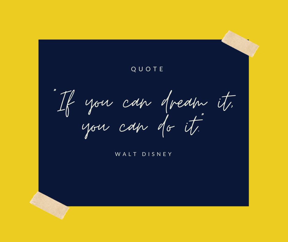 Dream big!  xx #waltdisney #wisewords #keepdreaming #imagination
