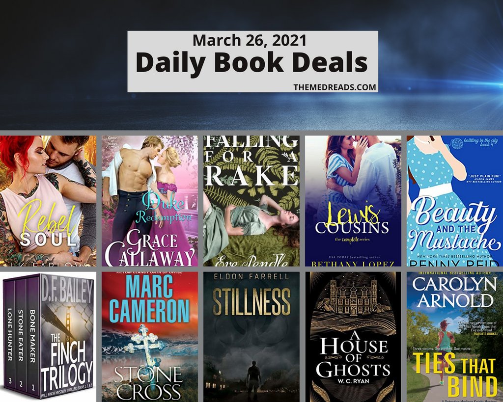 Themedreads's tweet photo. March 26, 2021 - Daily Book Deals
https://t.co/T1BW0cGzgA

#book #bookdeals #bookblogger #bookshelf #booksforsale #BookTwitter #BookRecommendation #bookstagram #bookblog #booksbooksbooks https://t.co/JCvxE6VC26