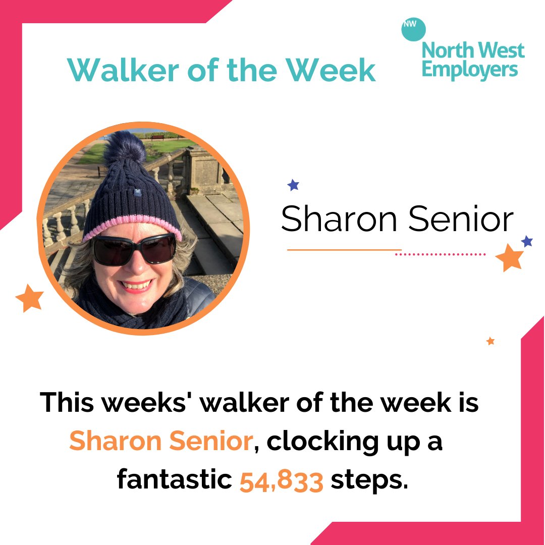 NWEmployers's tweet photo. Well done to our #WalkerOfTheWeek Sharon.

Walking is good for our mental health - It’s the perfect way to zone-out and rid yourself of any daily stress. Plus, the exercise-induced endorphins will leave you feeling better than ever. @CR_UK
 #WalkAllOverCancer https://t.co/D7iIh7cEQ0