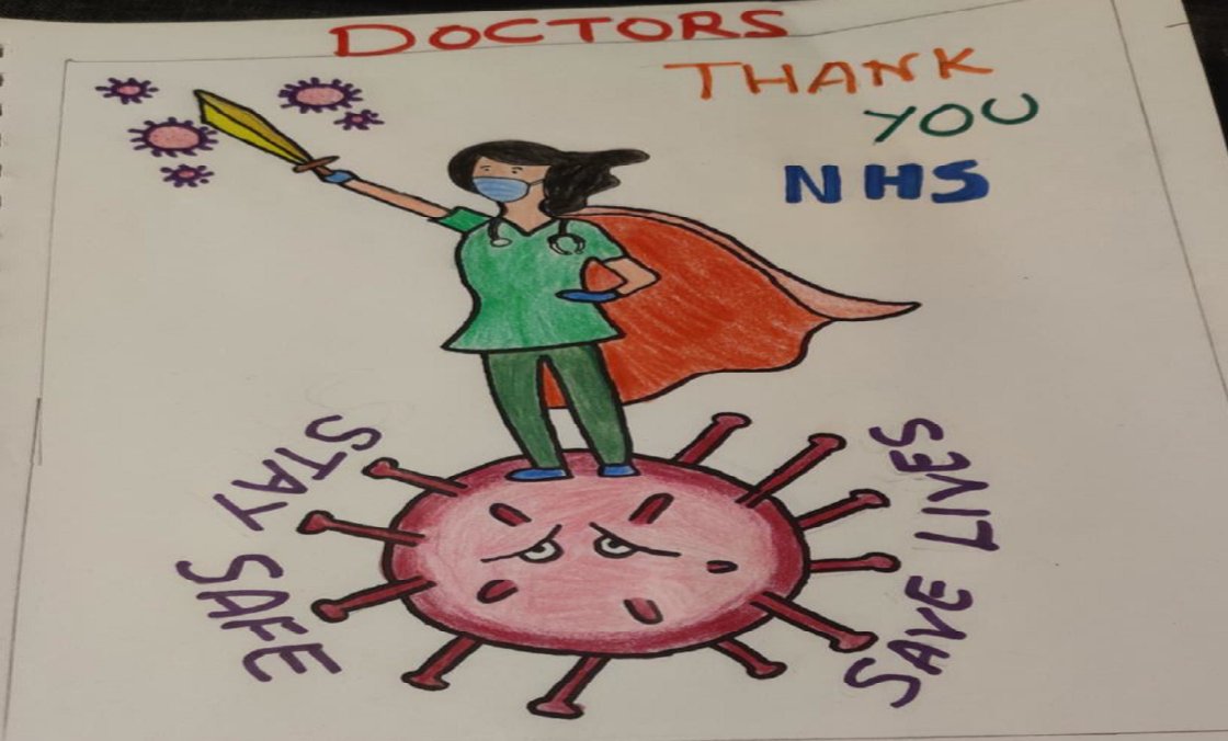 ealingMPS's tweet photo. 3rd Place in the Turn your hero into a Superhero Competition
Here we can see a fantastic drawing from a student of Orchard Primary School showing a #SuperDoctor as well as a big thank you to the #NHS. https://t.co/Eos5cUGah8
