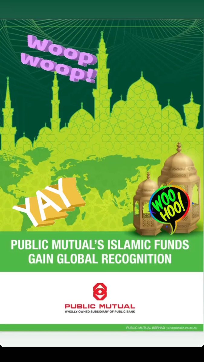 Our Islamic (shariah compliance) funds are being recognised globally! Wehooo #alhamdulillah #unittrust #publicmutual